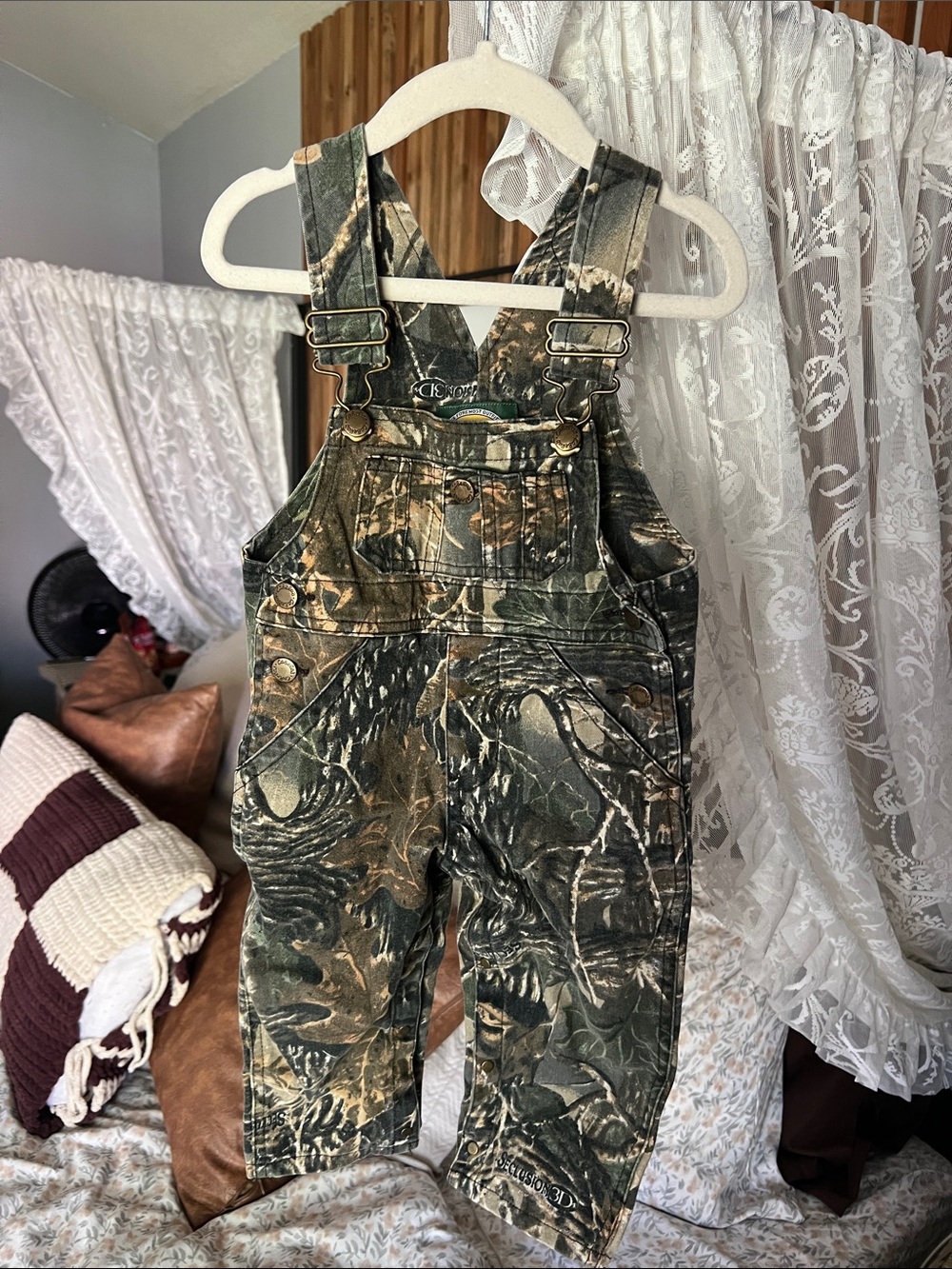 Cabela's Green & Brown Camo Kids' Overalls